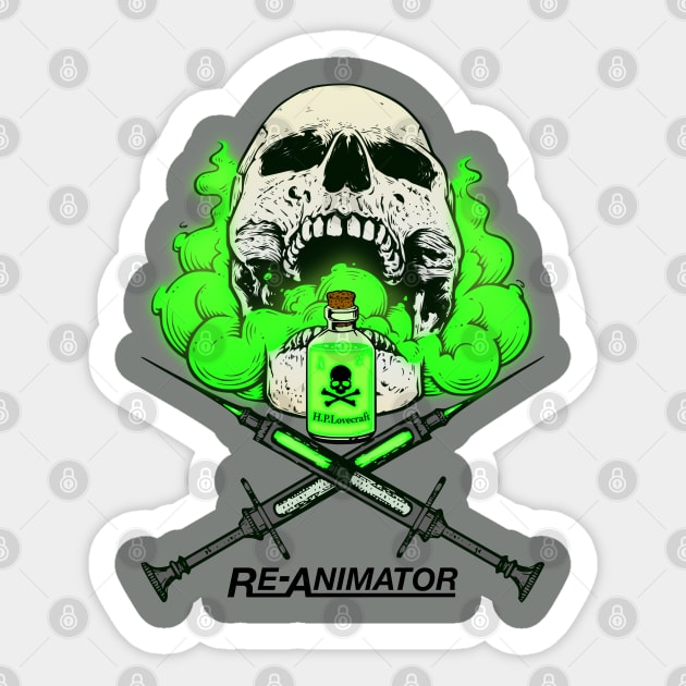 Re-Animator tribute Sticker by RavenWake